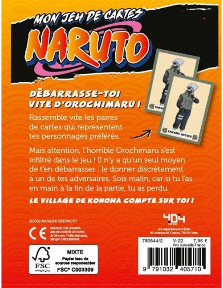 Naruto - Mon jeu de cartes - Jeu de société - Dès 6 ans